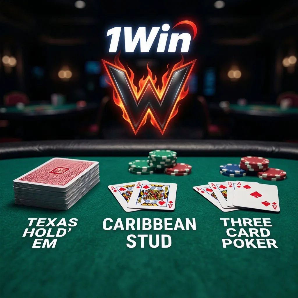 Poker variants on 1Win: Texas Hold’em, Caribbean Stud, and Three Card Poker compared